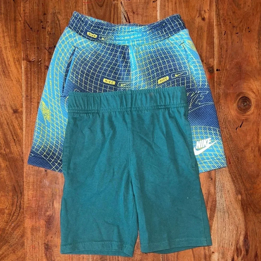 Nike Kids Blue and Yellow Graphic Shorts